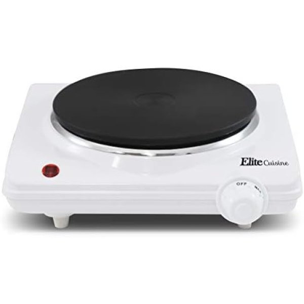 Elite Gourmet Countertop Coiled, Electric Hot Burner, Temperature Controls