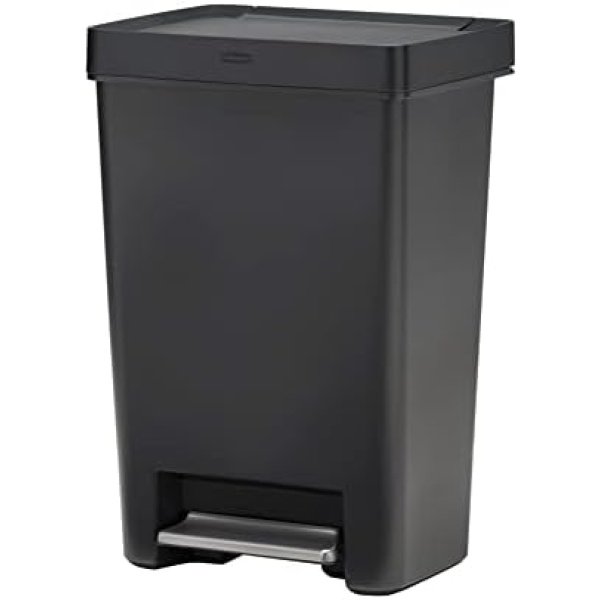 Rubbermaid Premier Series II Step-On Trash Can for Home and Kitchen